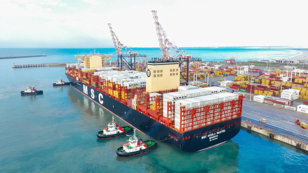 Maritime milestone: One of world’s largest container ships docks at South Africa’s Ngqura port