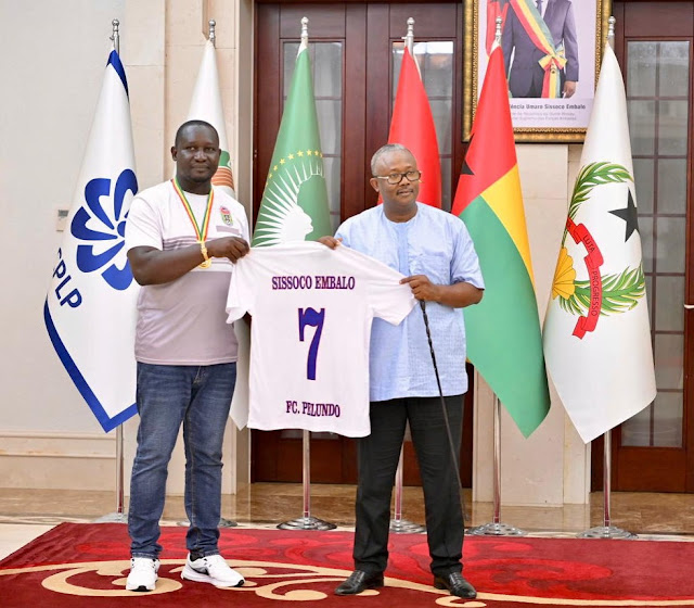 Historic triumph: president embaló FC pelundo after first-ever Guinea cup victory