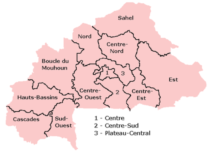 Burkina Faso reorganises territory into 17 regions and 47 provinces