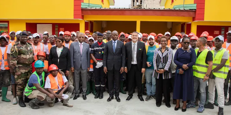Gabon celebrates reopening of renovated nomba firefighters’ residential complex