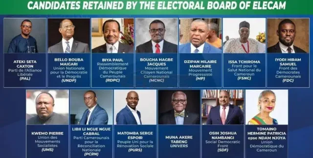 Cameroon confirms 13 candidates, including Paul Biya, for 2025 presidential race