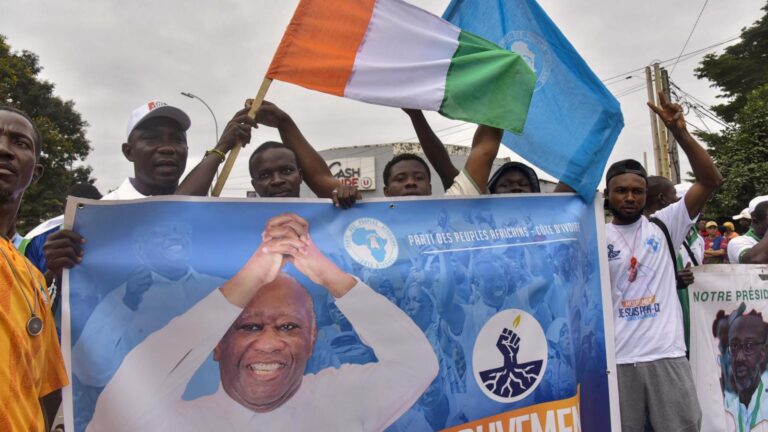 Ivory coast: Opposition march in yopougon demands inclusion of tidjane thiam and laurent gbagbo in october election